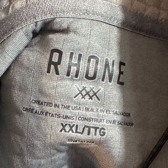 Rhone Pullover Mens Size XXL Gramercy Tech Snap Polartec Waffle Gray Quilted New - Picture 6 of 12